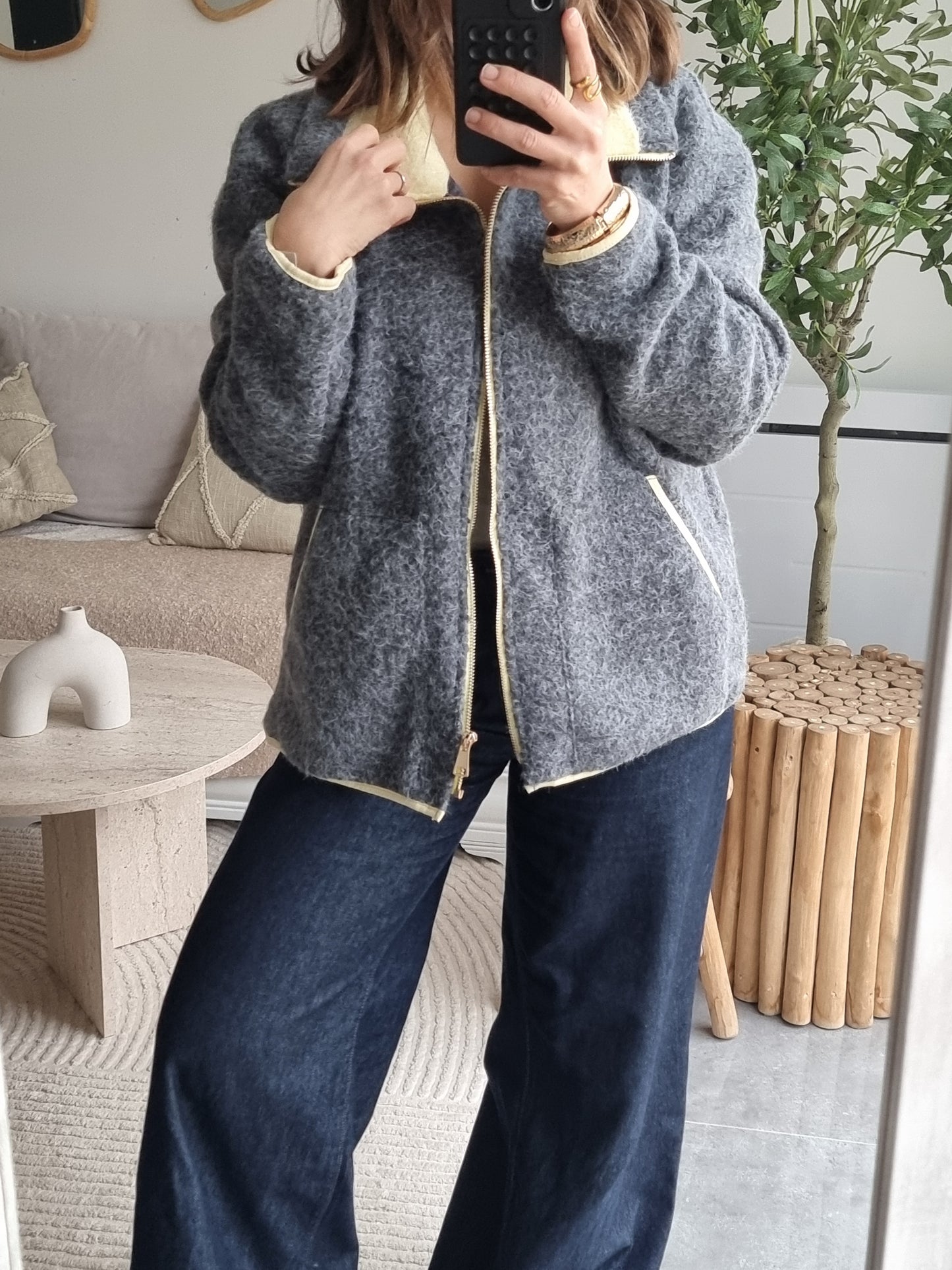 GILET POLAIRE ZIPPÉ GRIS