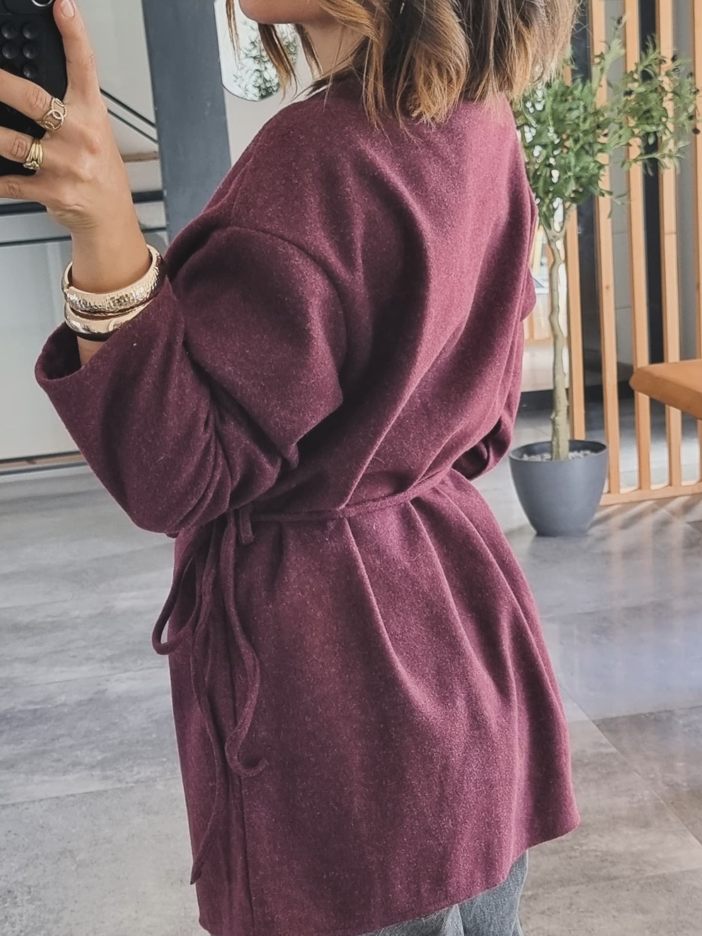 GILET CACHE COEUR BORDEAUX