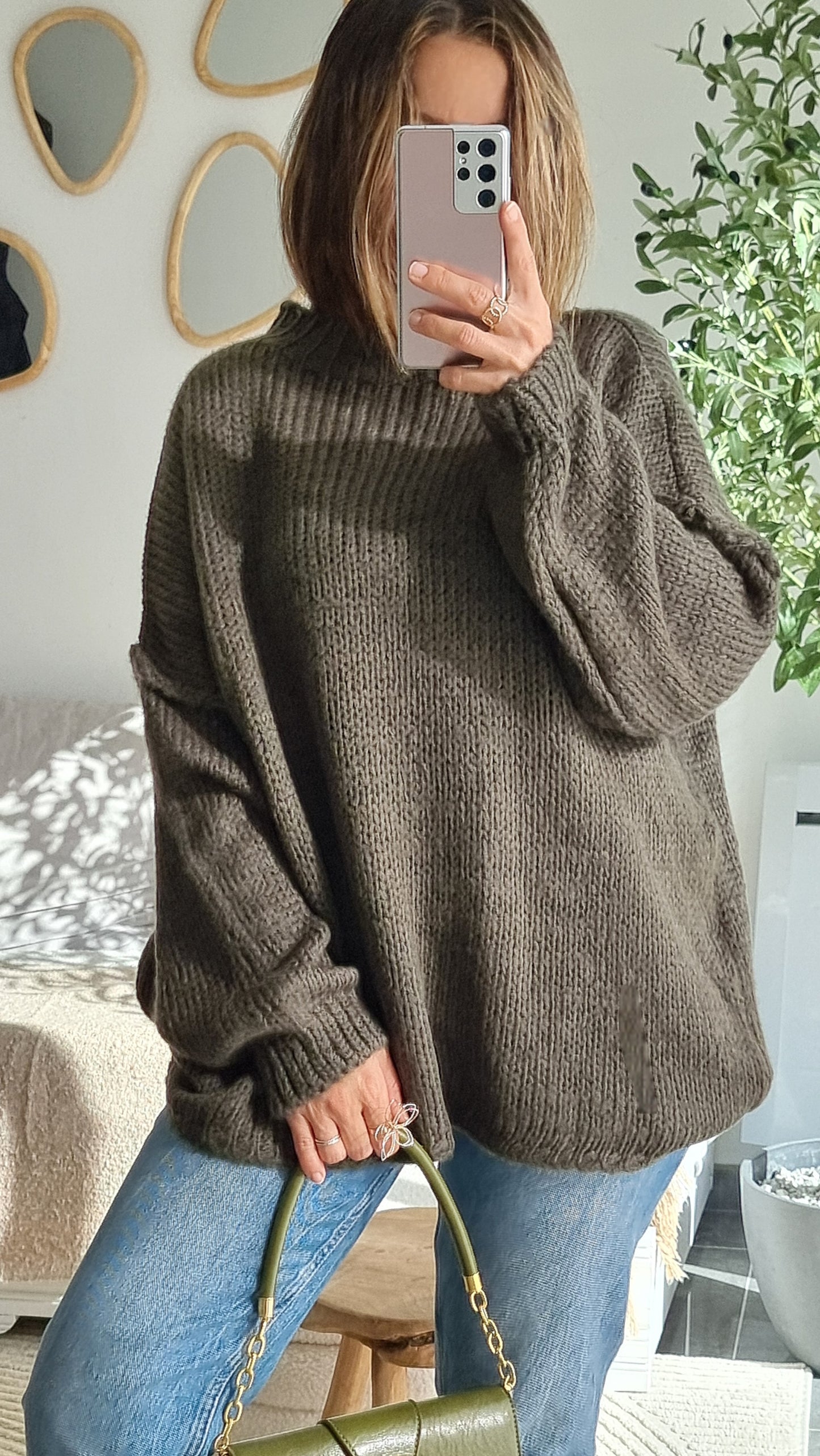 PULL MAILLE KAKI