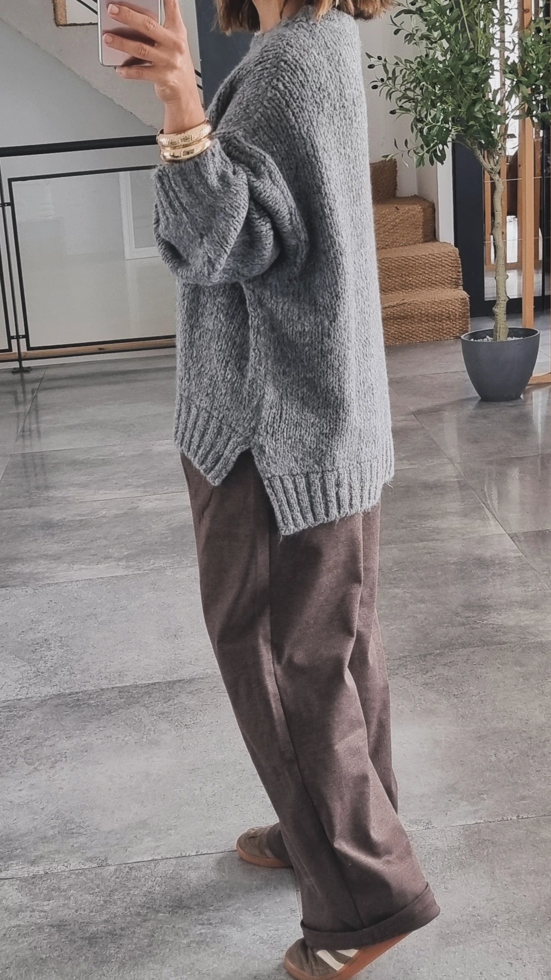 PULL LAINE GRIS
