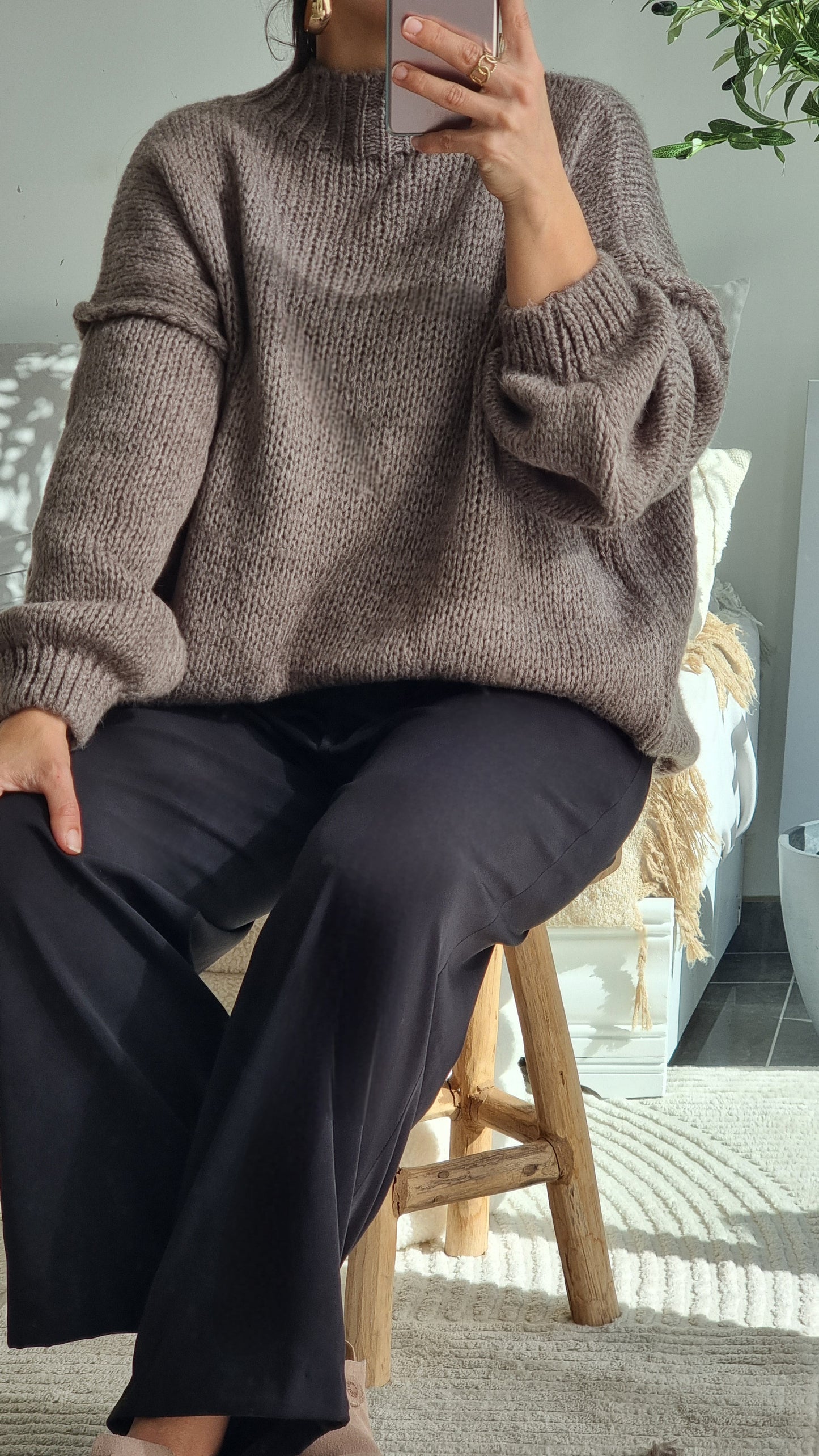 PULL MAILLE TAUPE