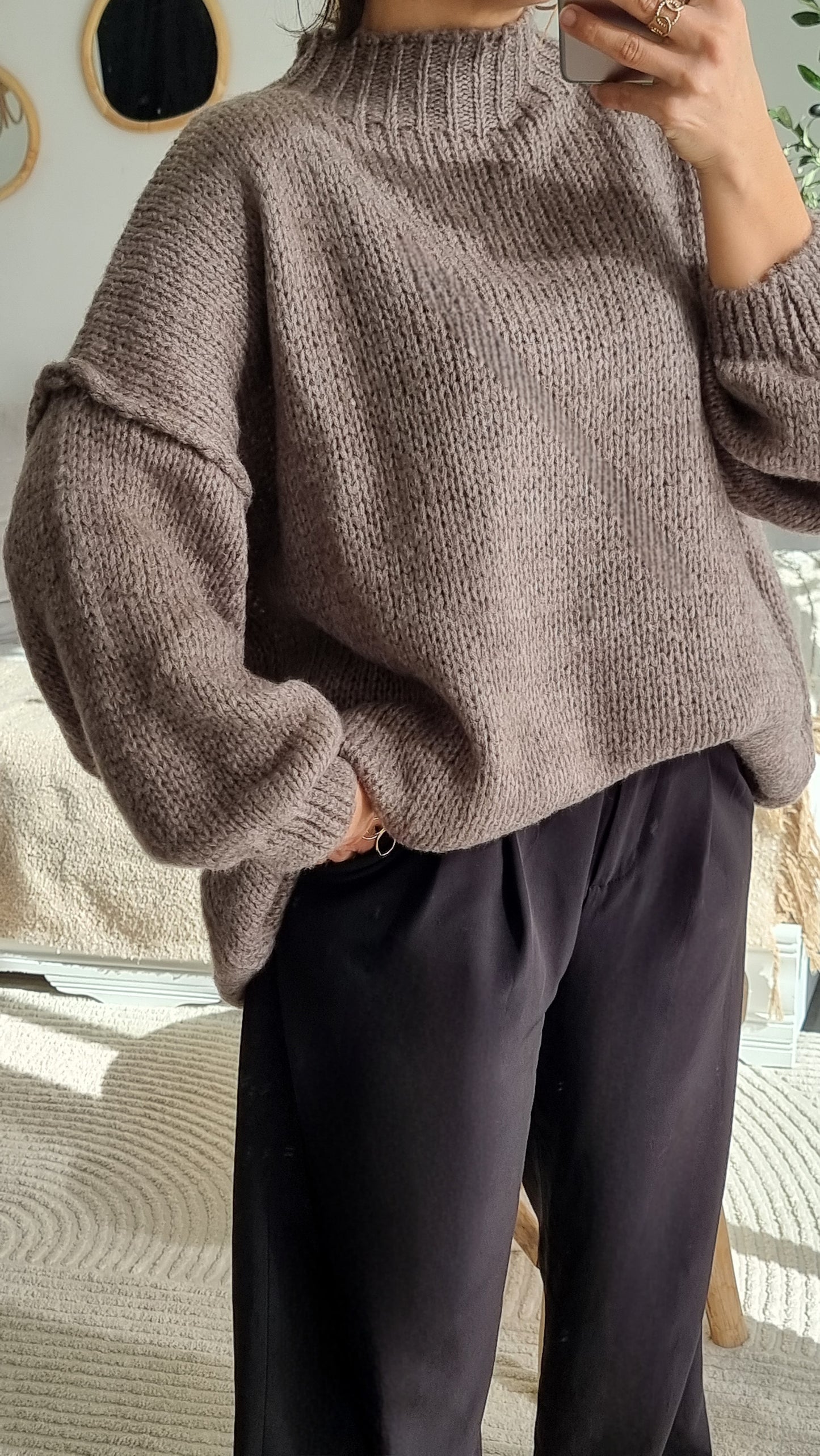 PULL MAILLE TAUPE