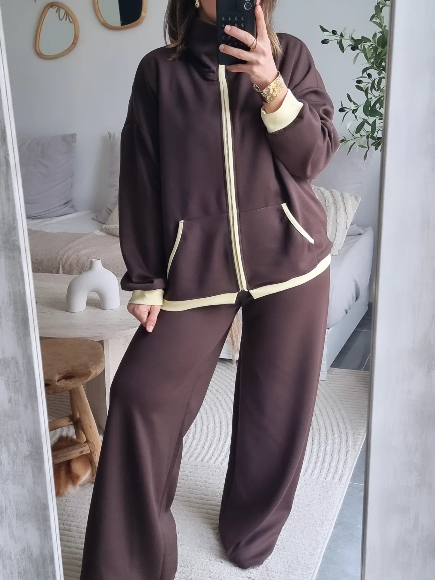 SURVÊTEMENT FLUIDE VINTAGE CHOCO