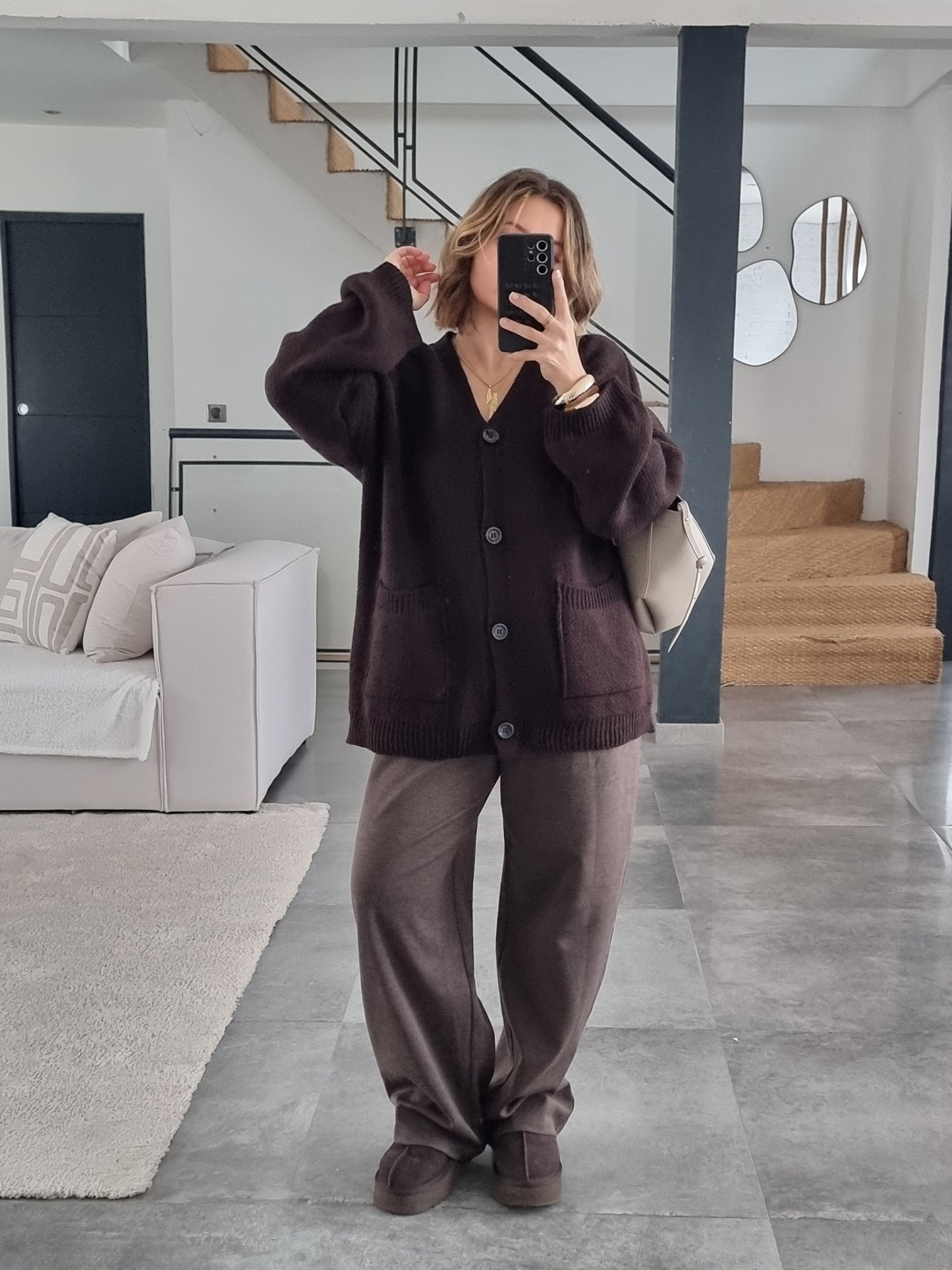 CARDIGAN MAILLE CHOCO