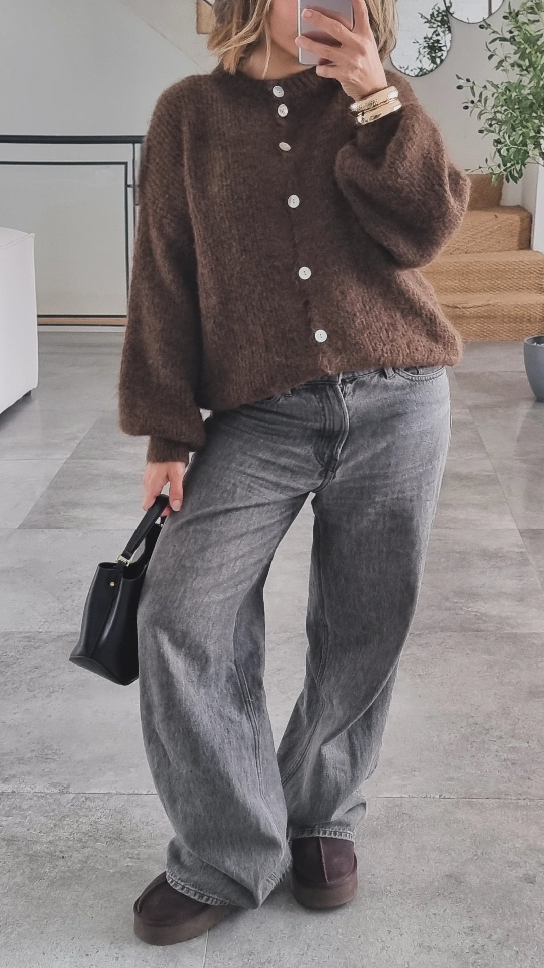 PULL CARDIGAN LAINE CHOCO