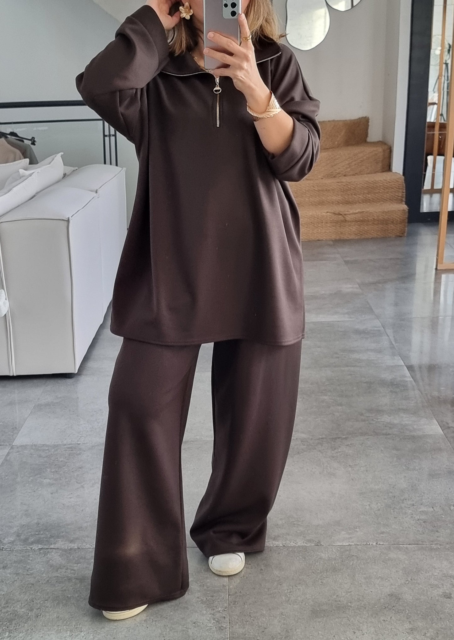 ENSEMBLE DÉCONTRACTÉ MARRON