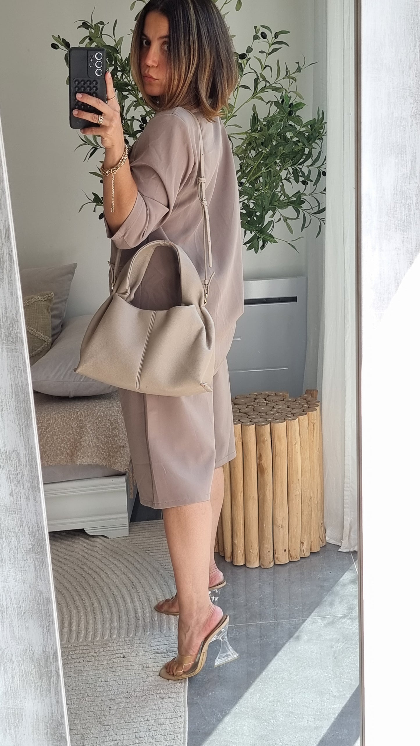 TAILLEUR OVERSIZE BLAZER MANCHES COURTES
