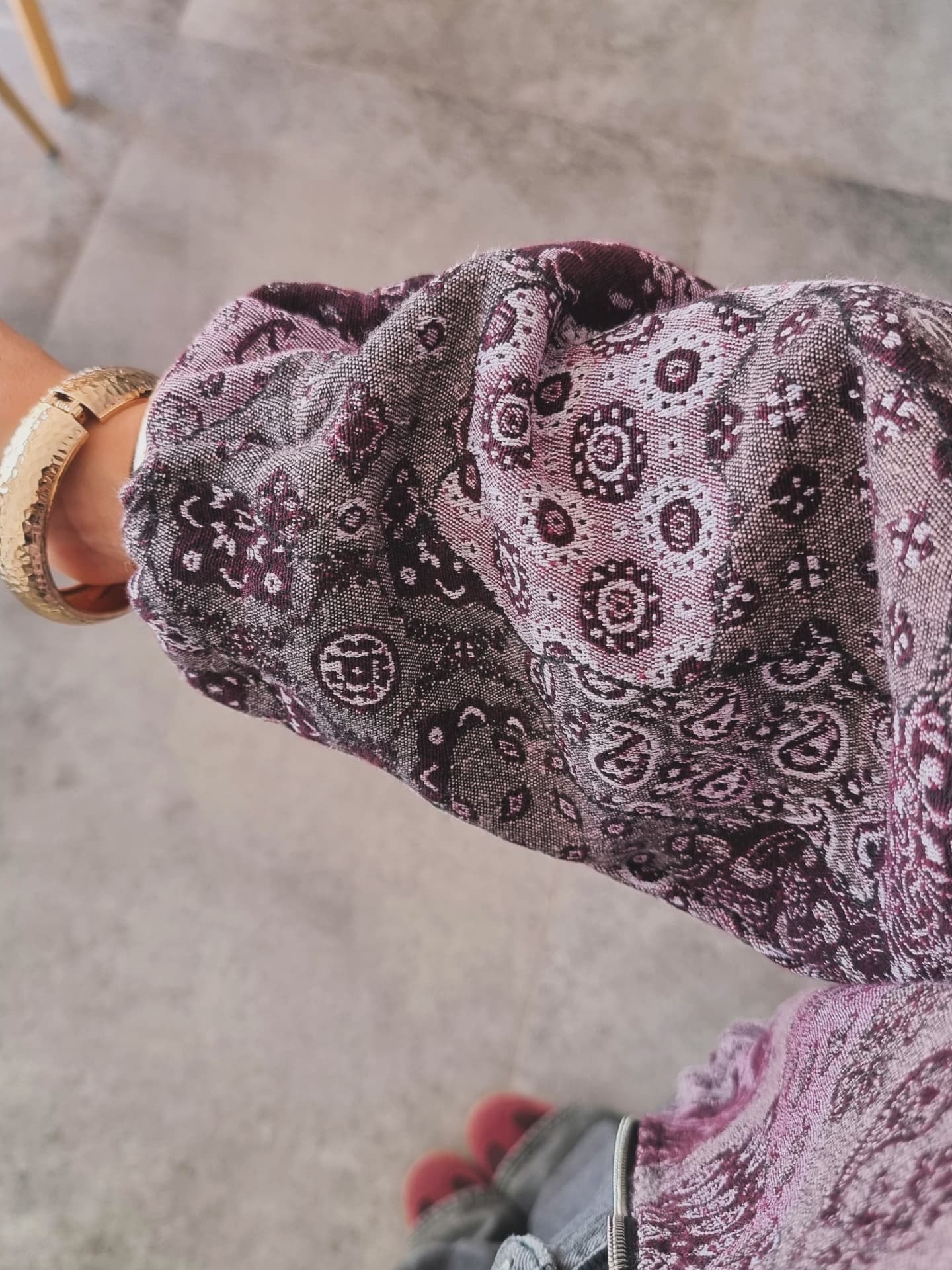 VESTE BOMBERS À MOTIF PRUNE