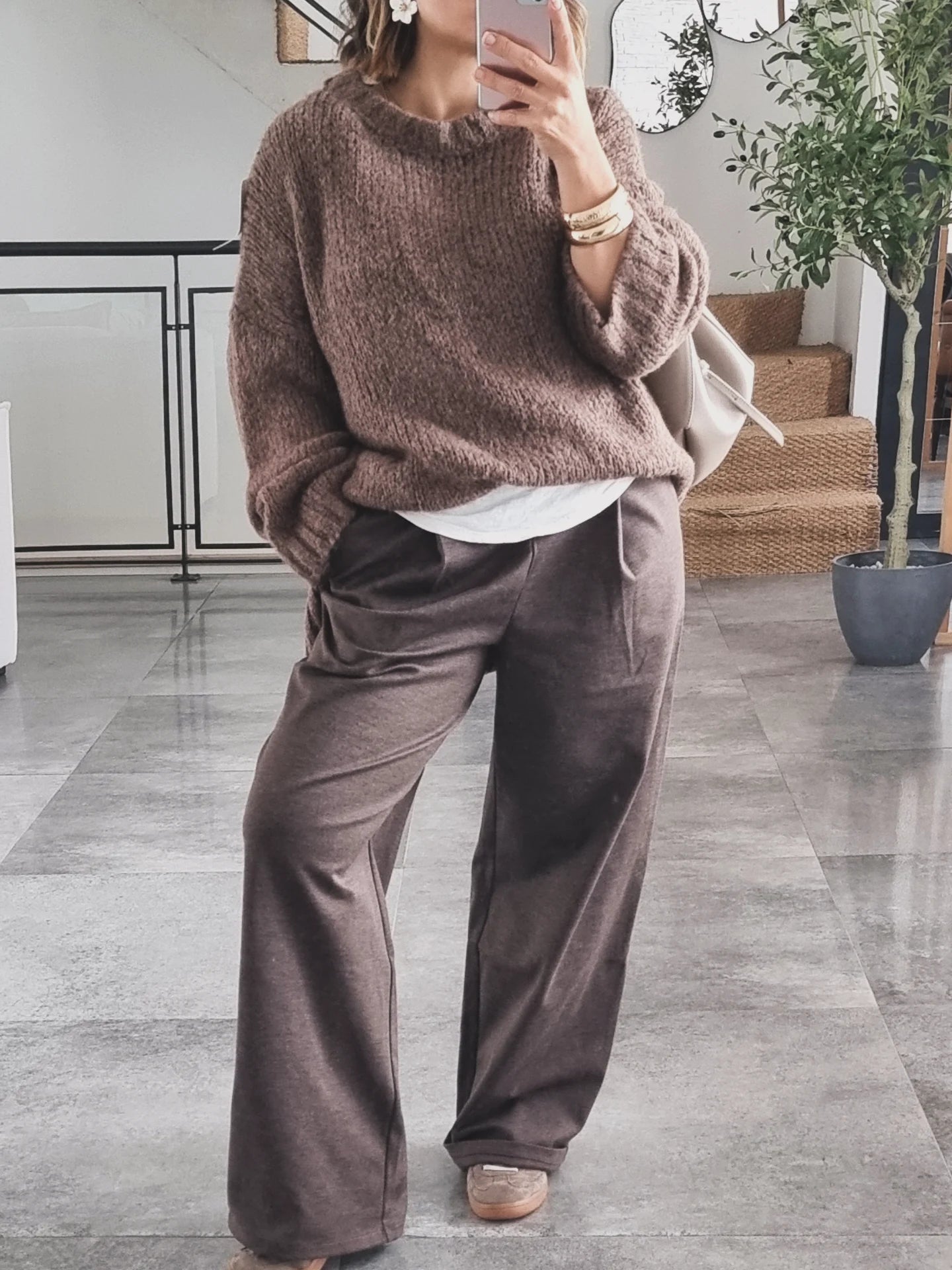 PULL LAINE TAUPE