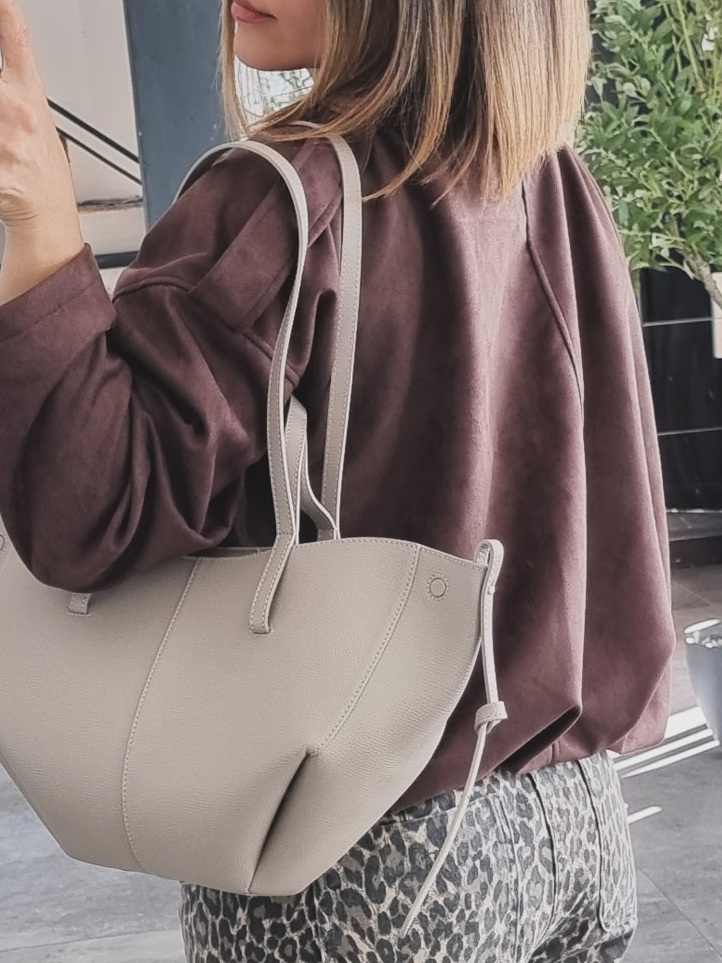 VESTE EFFET DAIM CHOCO