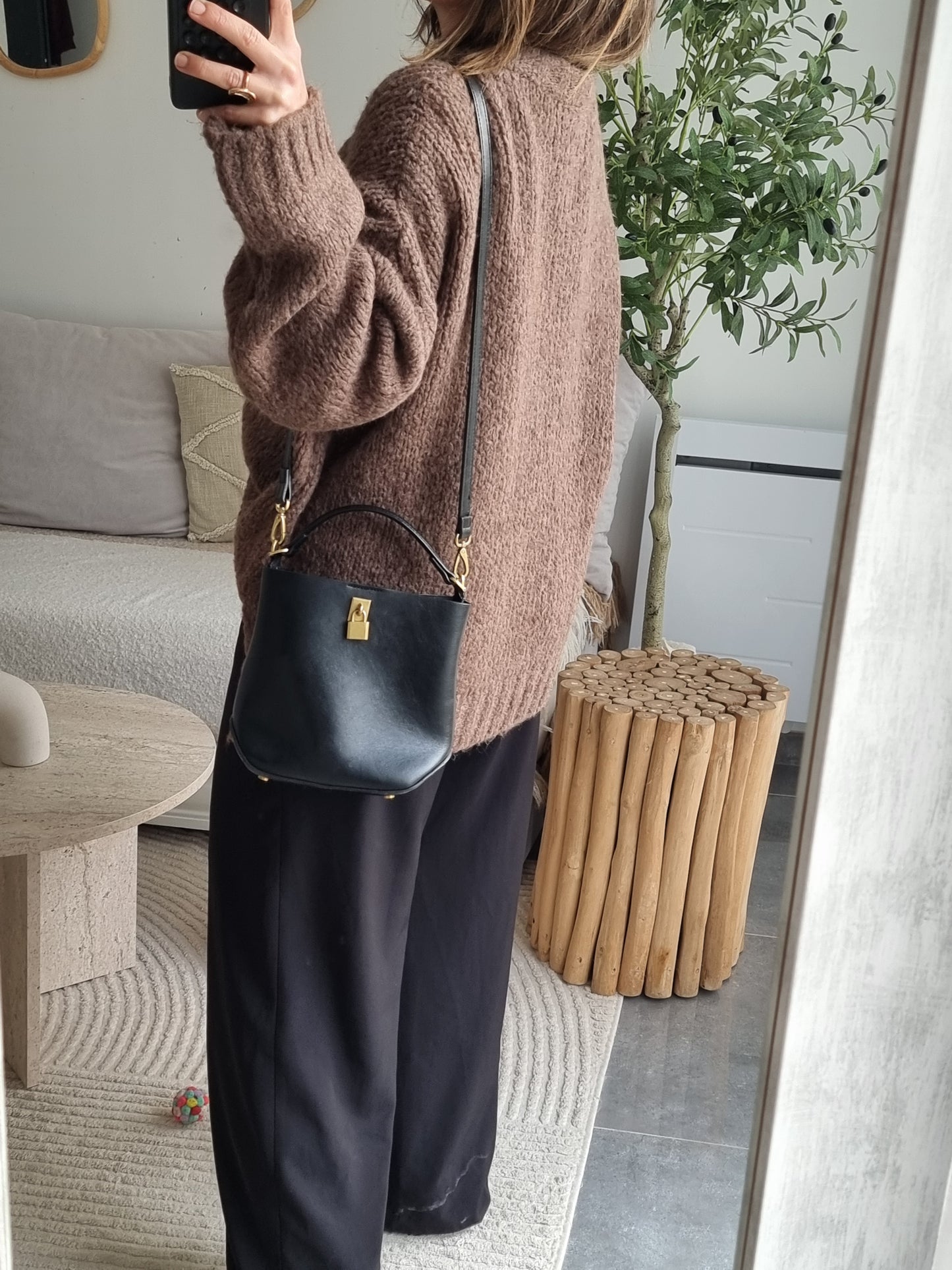 PULL LAINE TAUPE FONCÉ