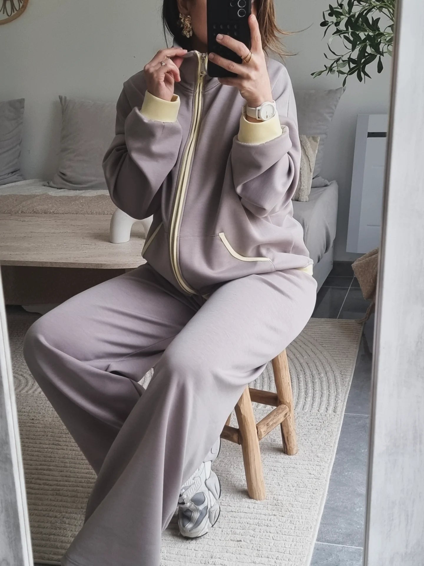 SURVÊTEMENT FLUIDE VINTAGE TAUPE