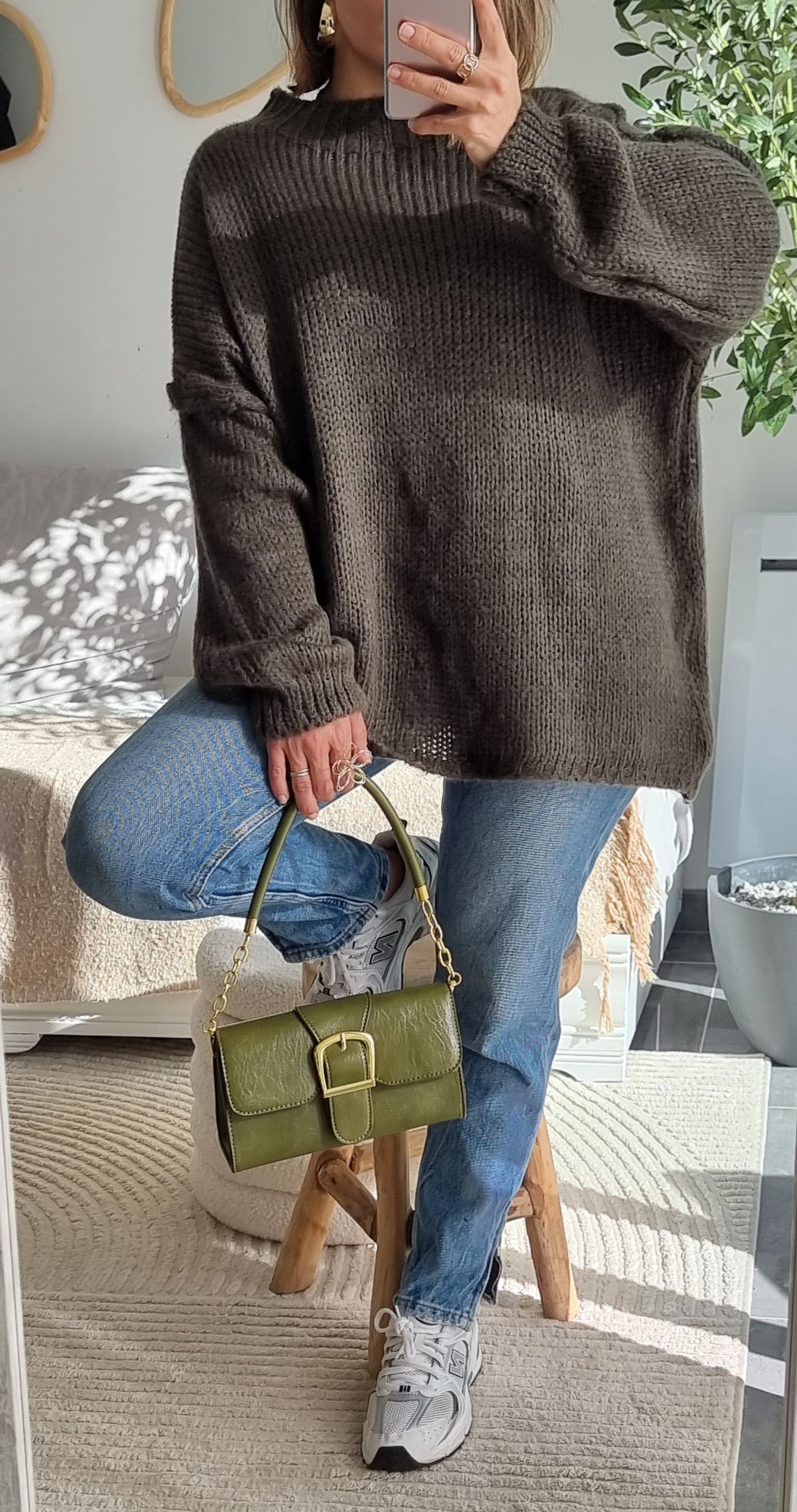 PULL MAILLE KAKI