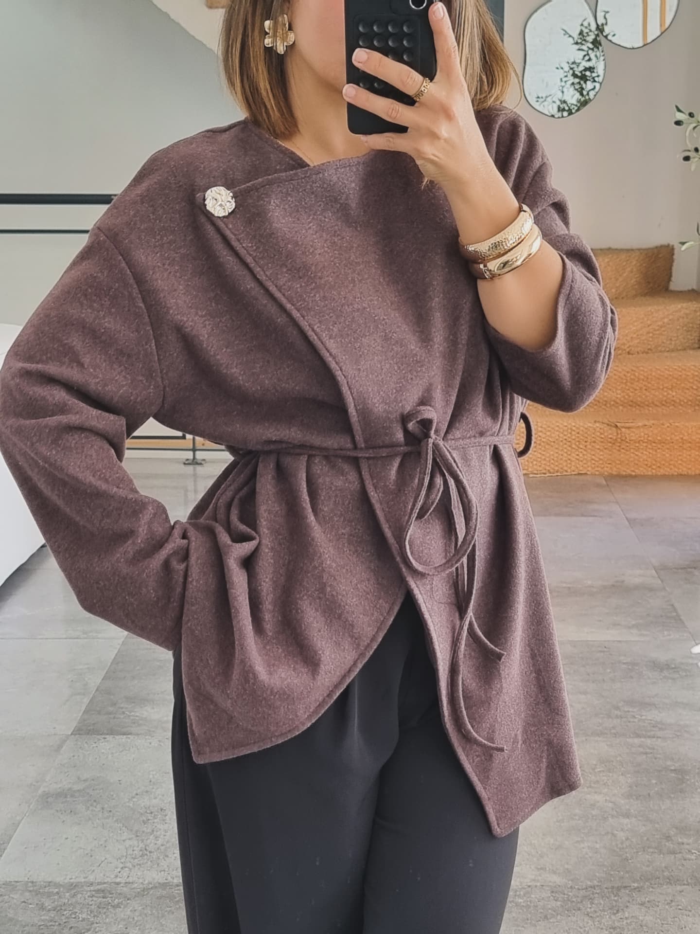 GILET CACHE COEUR CHOCOLAT