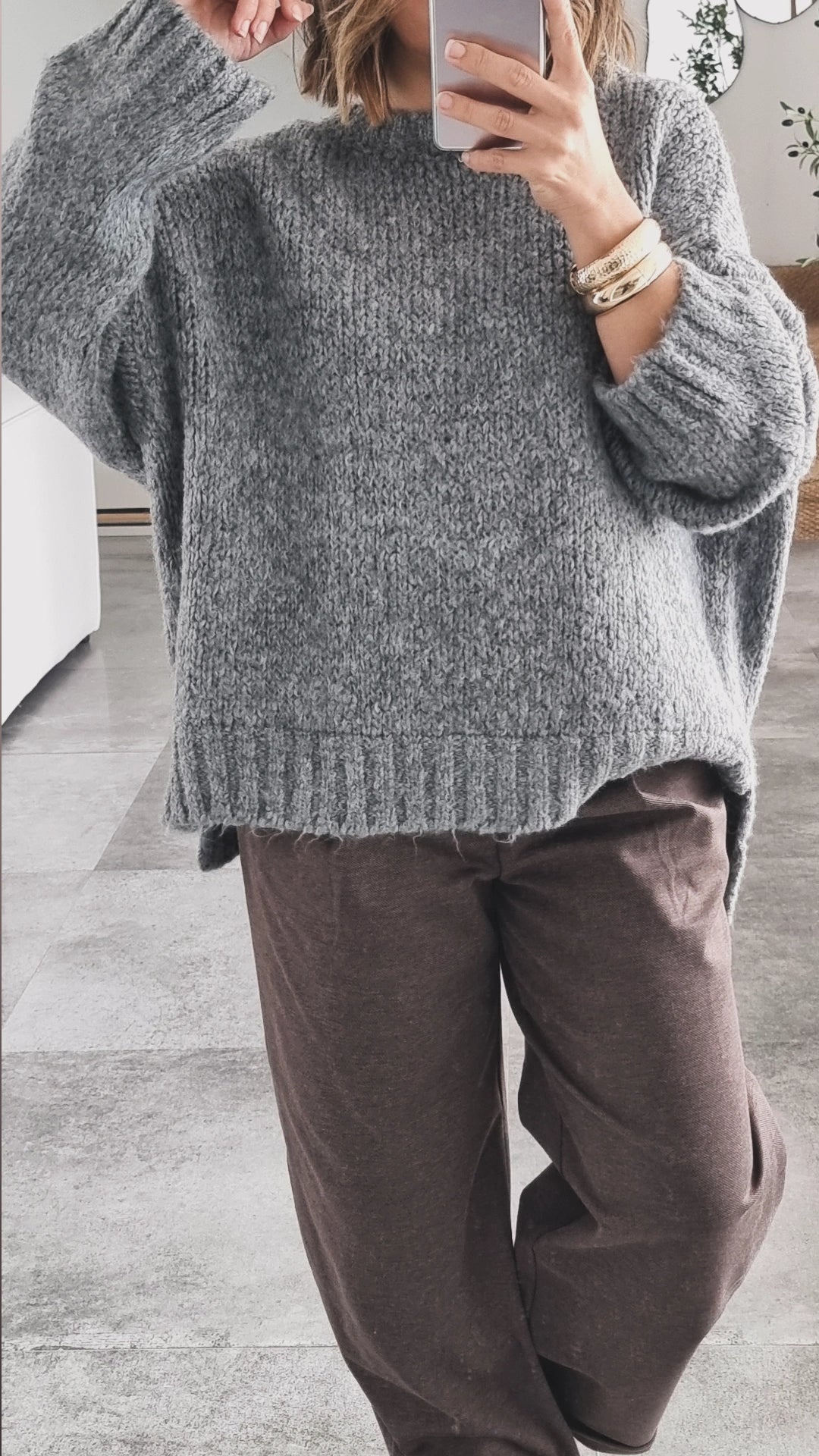 PULL LAINE GRIS