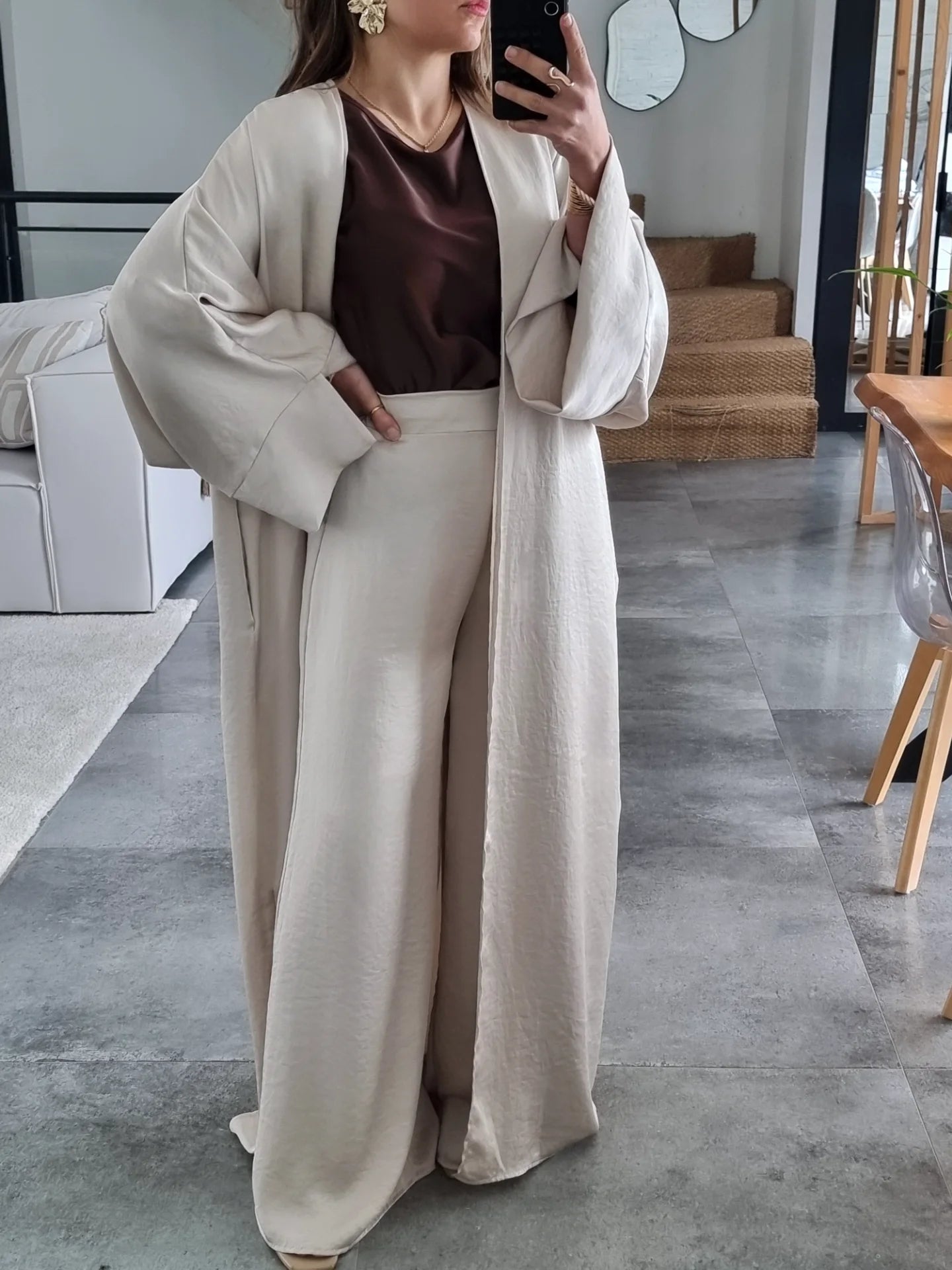 ENSEMBLE KIMONO BURGUNDY