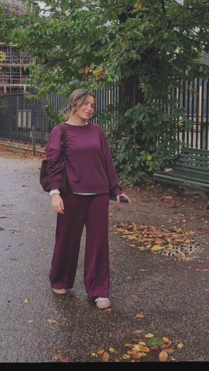 PANTALON DÉCONTRACTÉ BURGUNDY