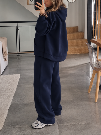 SWEAT À CAPUCHE ZIPPÉ MARINE