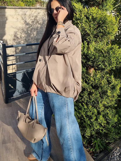 TRENCH BALLON TAUPE