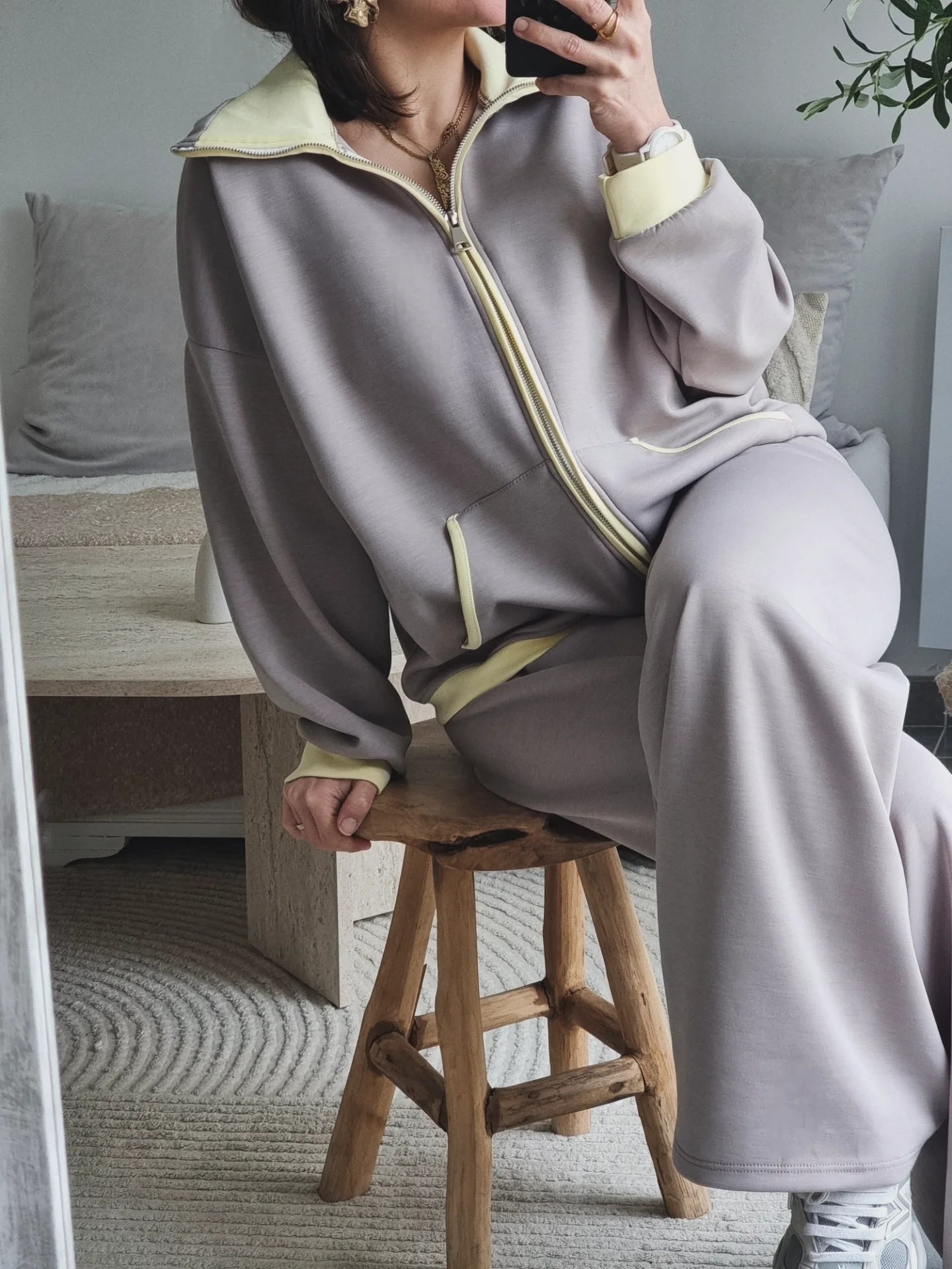 SURVÊTEMENT FLUIDE VINTAGE TAUPE