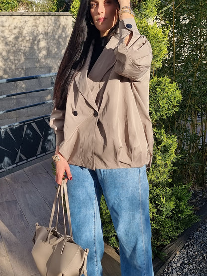 TRENCH BALLON TAUPE