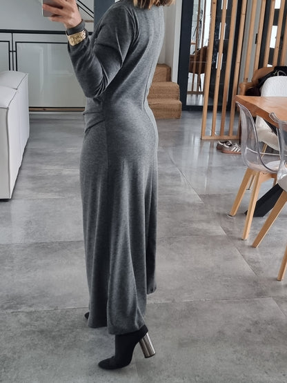 ROBE LONGUE SOFT TOUCH GRISE