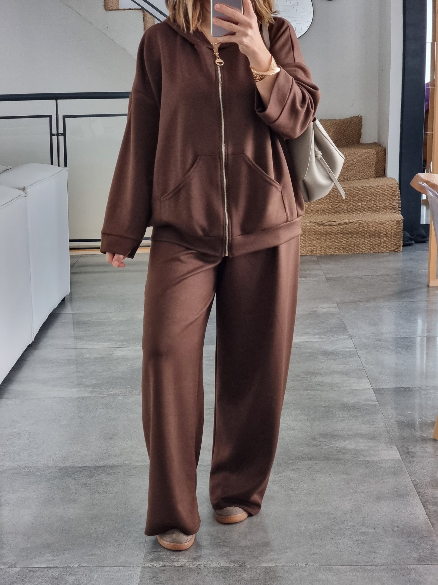 SURVÊTEMENT FLUIDE MARRON