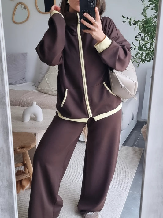 SURVÊTEMENT FLUIDE VINTAGE CHOCO