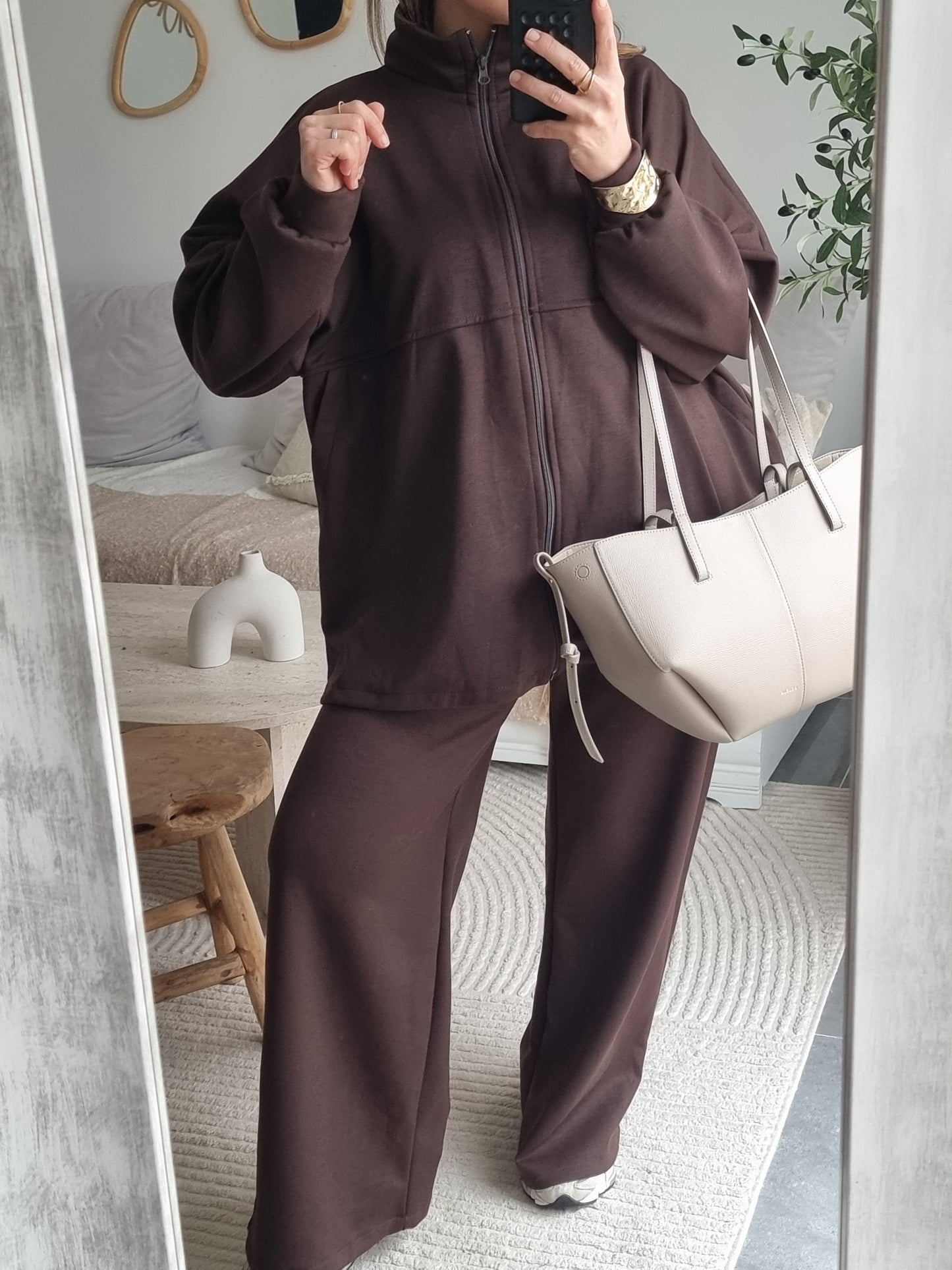 SURVÊTEMENT MOLLETONNÉ À ZIP CHOCO