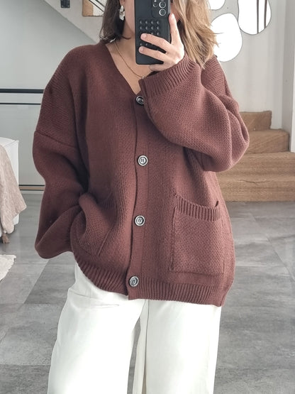 CARDIGAN MAILLE MARRON