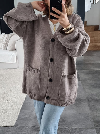 CARDIGAN MAILLE TAUPE