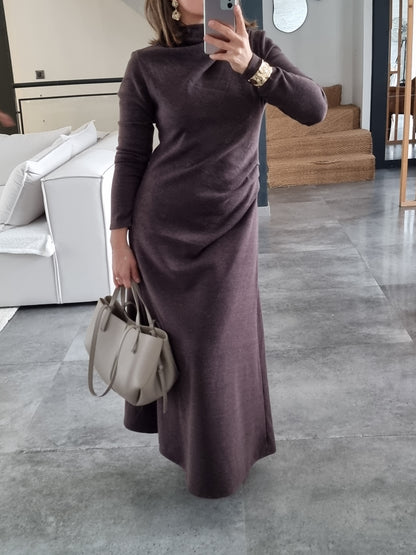 ROBE LONGUE SOFT TOUCH CHOCO