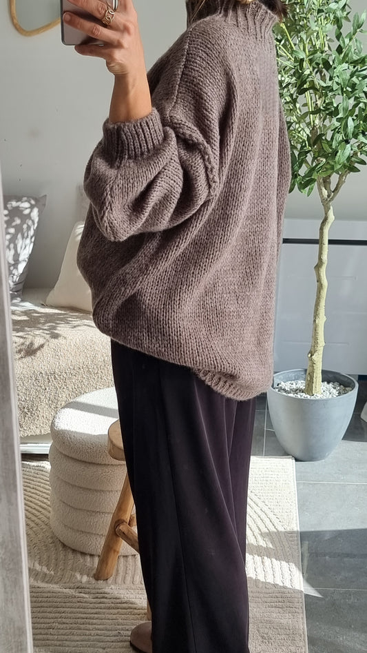 PULL MAILLE TAUPE