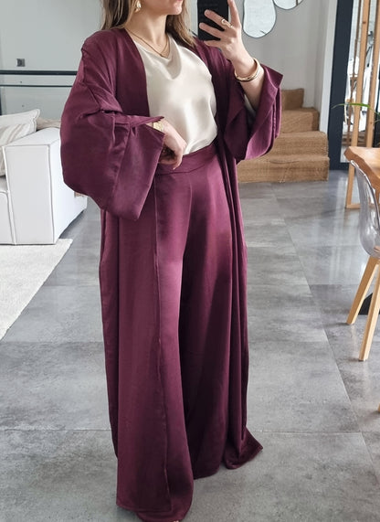 ENSEMBLE KIMONO BURGUNDY