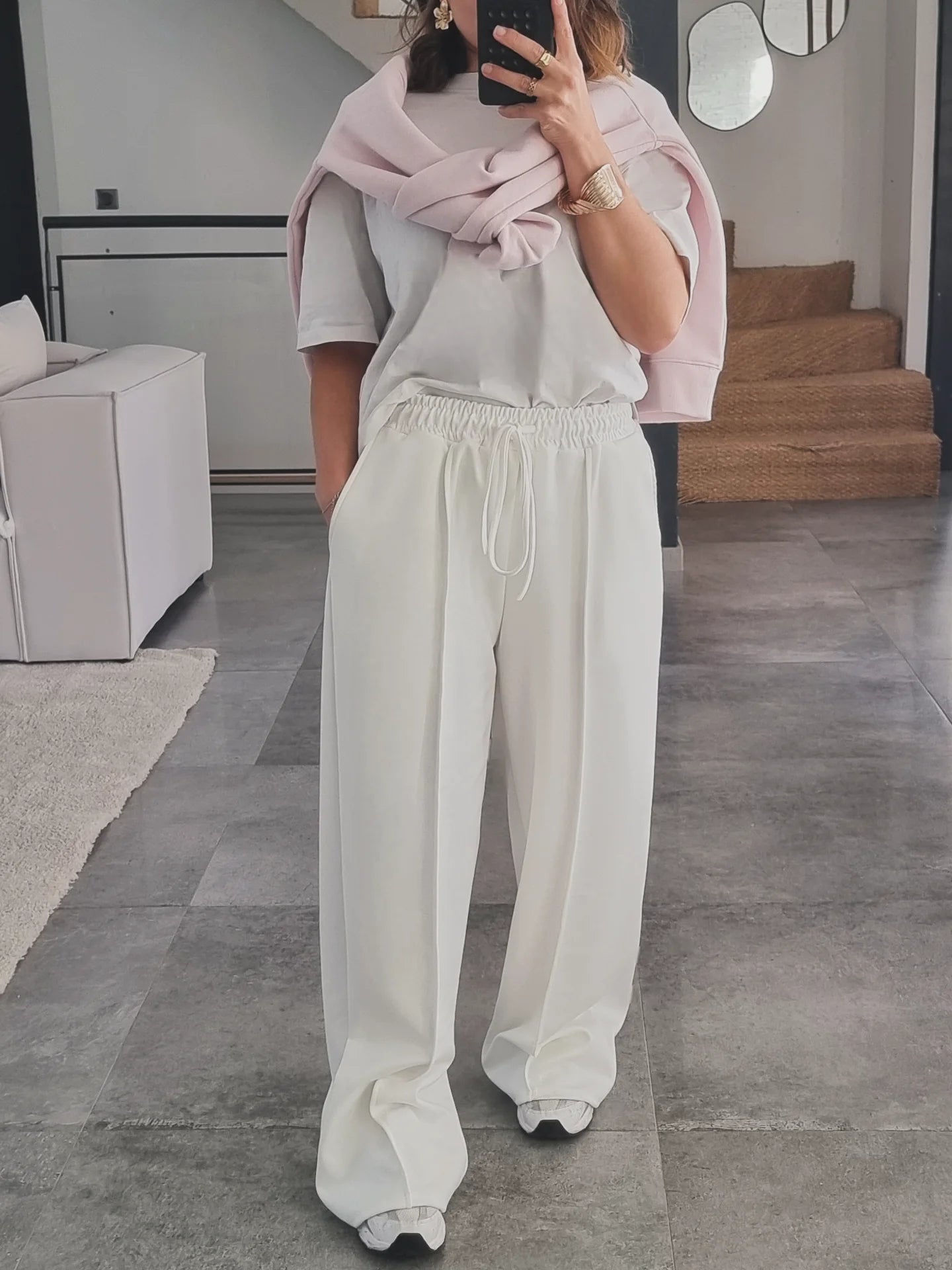 PANTALON DÉCONTRACTÉ BLANC