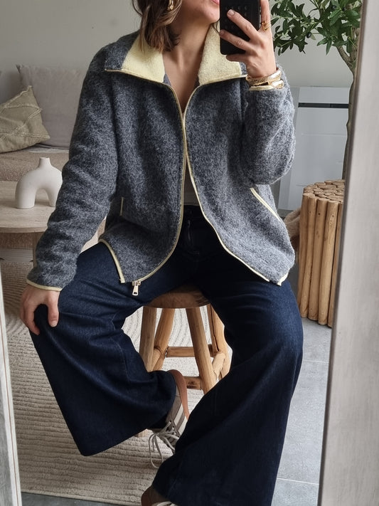 GILET POLAIRE ZIPPÉ GRIS