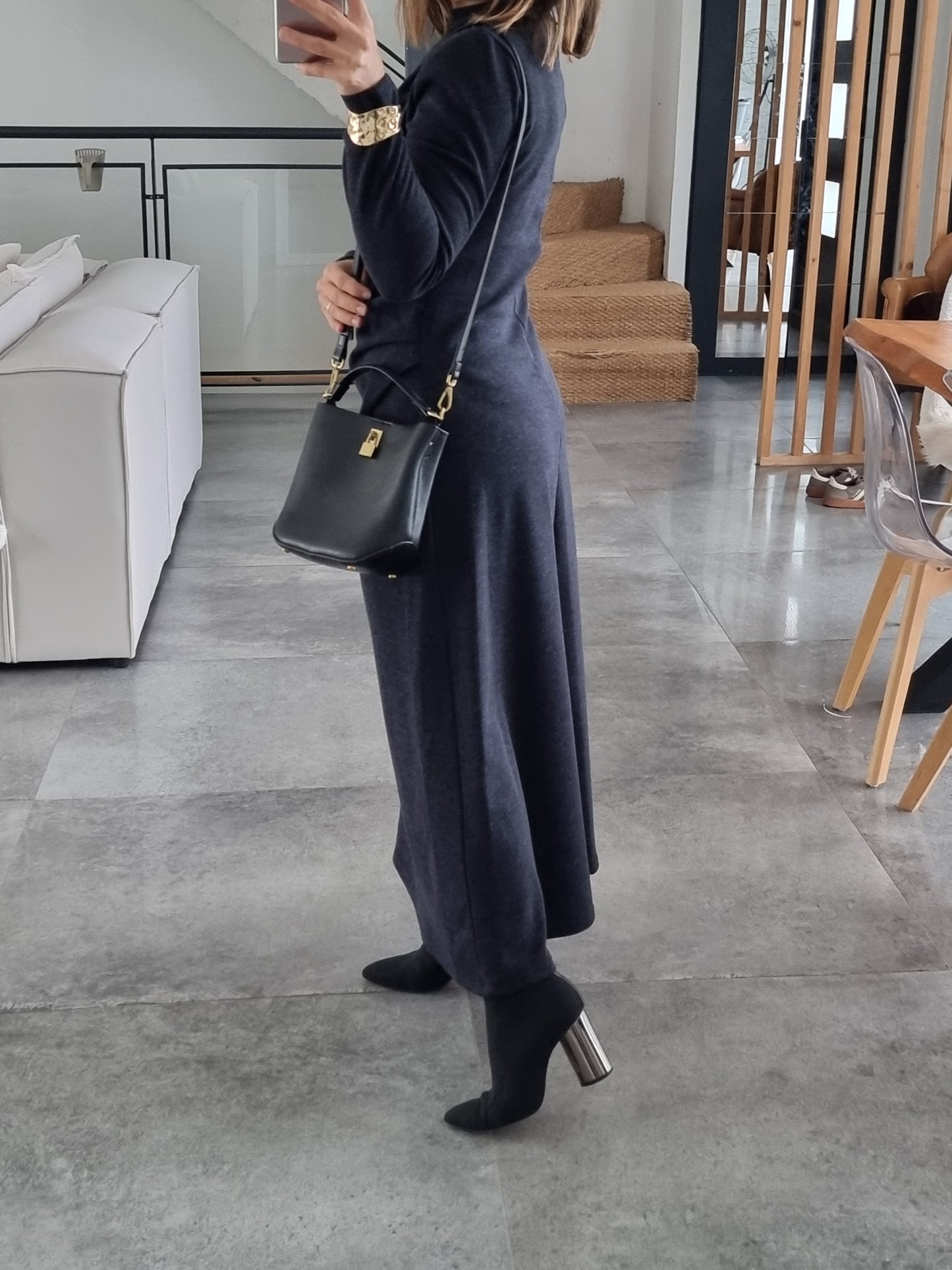 ROBE LONGUE SOFT TOUCH BLEUE NUIT