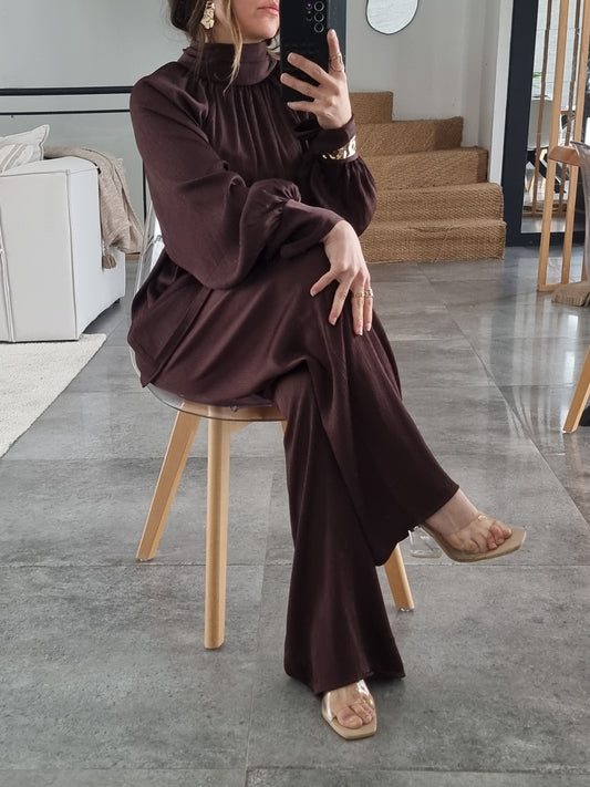 ENSEMBLE SATINÉ CHOCO