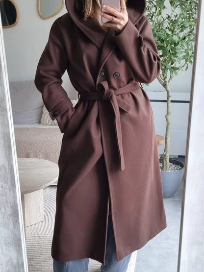 TRENCH A CAPUCHE MARRON