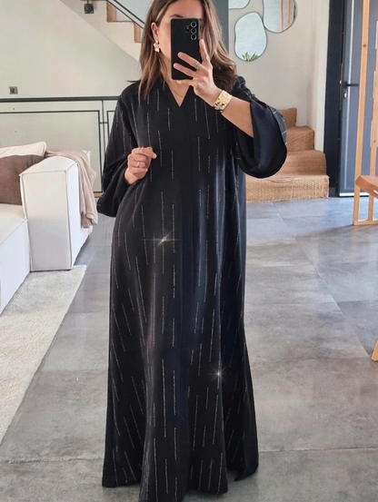 ABAYA EVASEE COL V STRASS