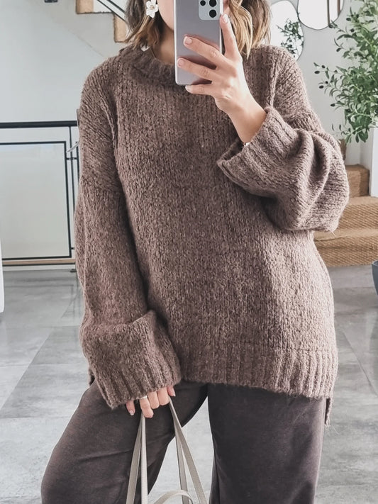 PULL LAINE TAUPE