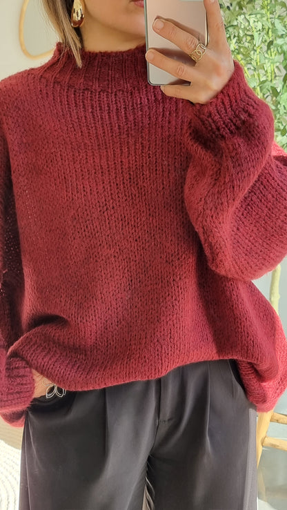 PULL MAILLE BORDEAUX