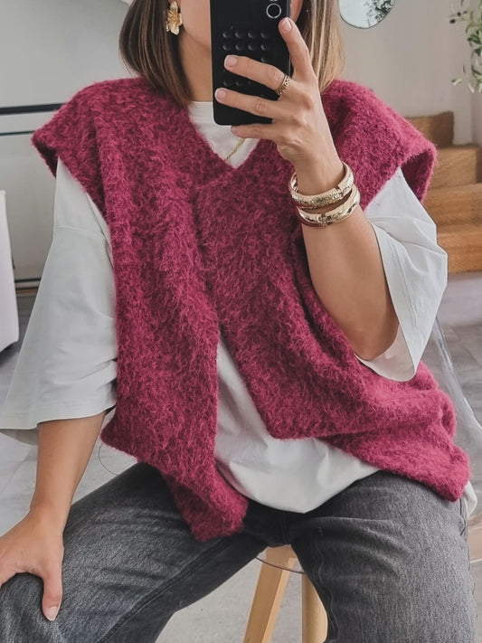GILET SANS MANCHES BORDEAUX