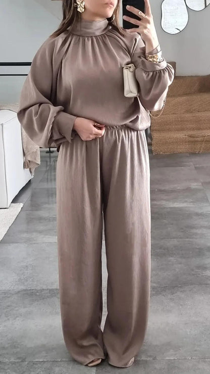 ENSEMBLE SATINÉ TAUPE