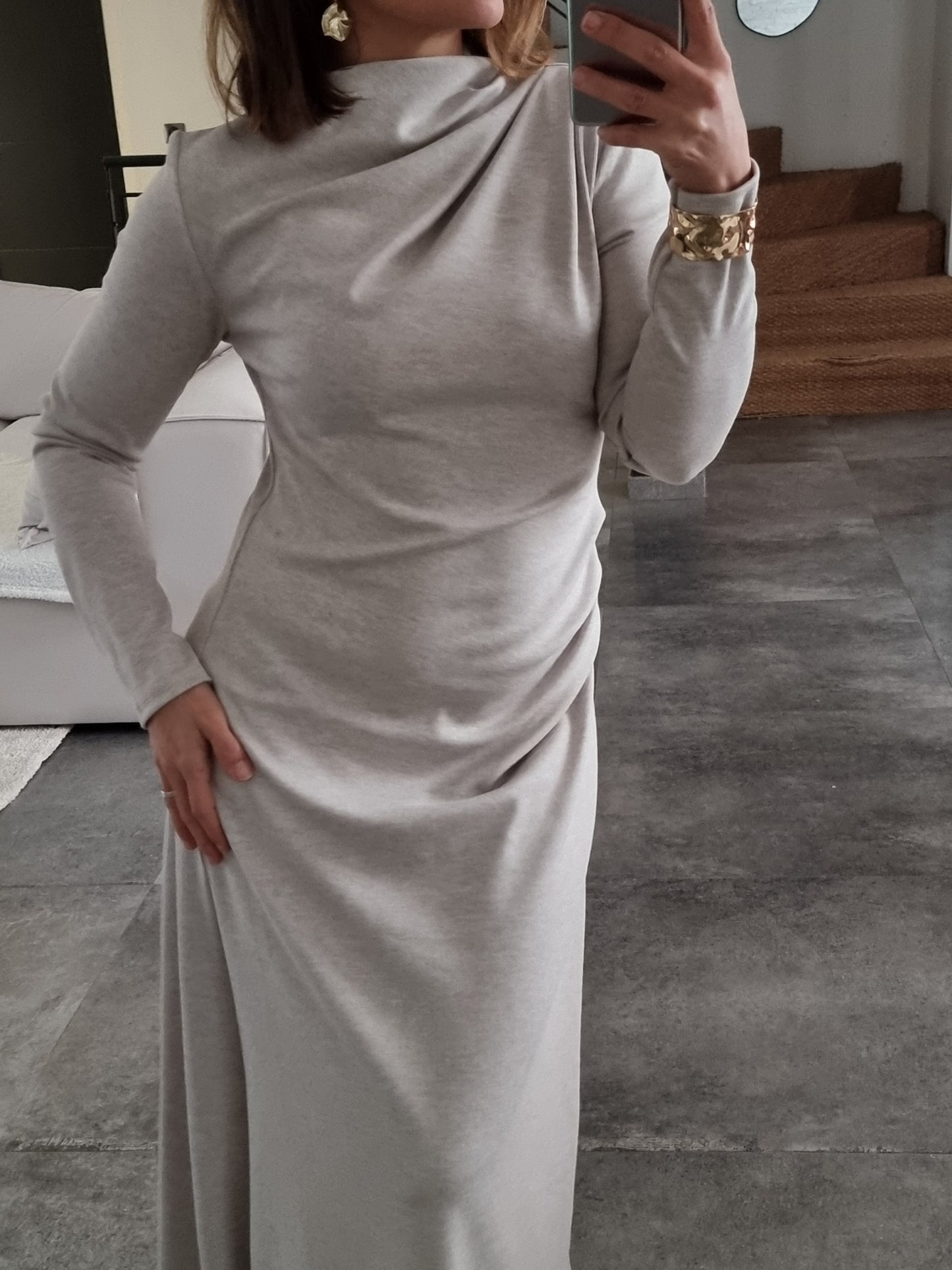 ROBE LONGUE SOFT TOUCH BEIGE