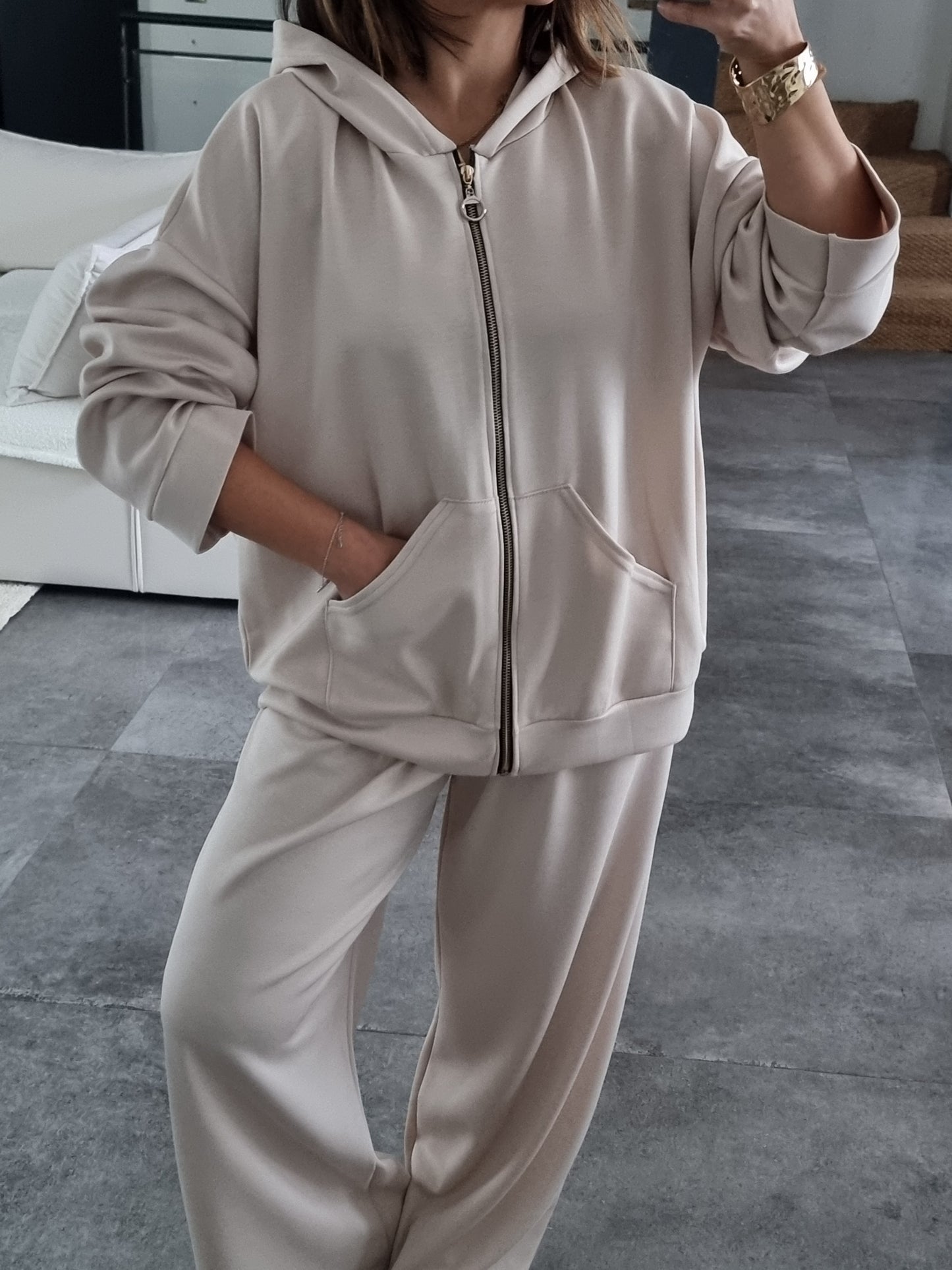 SURVÊTEMENT FLUIDE BEIGE