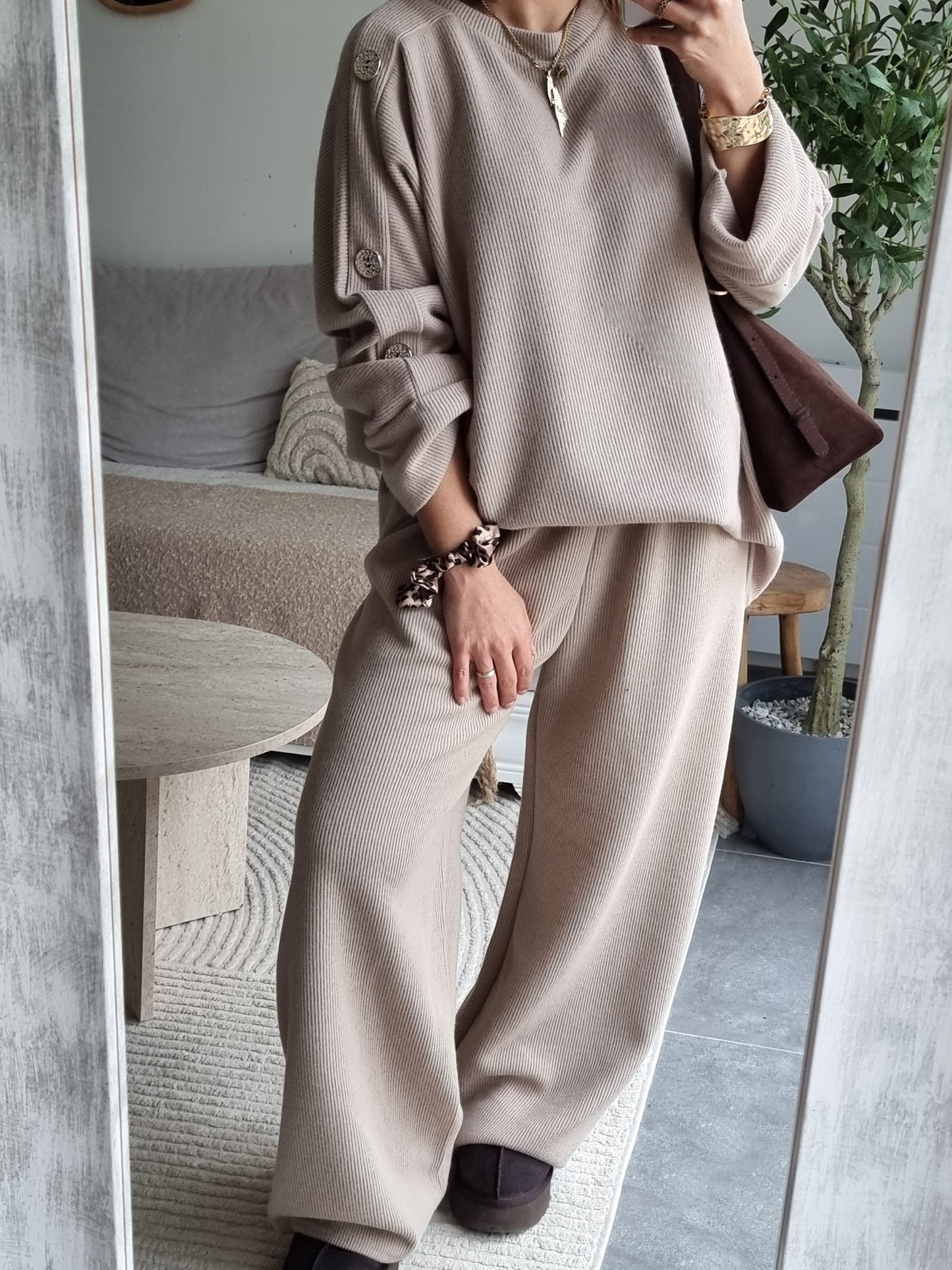 ENSEMBLE CÔTELÉ NUDE