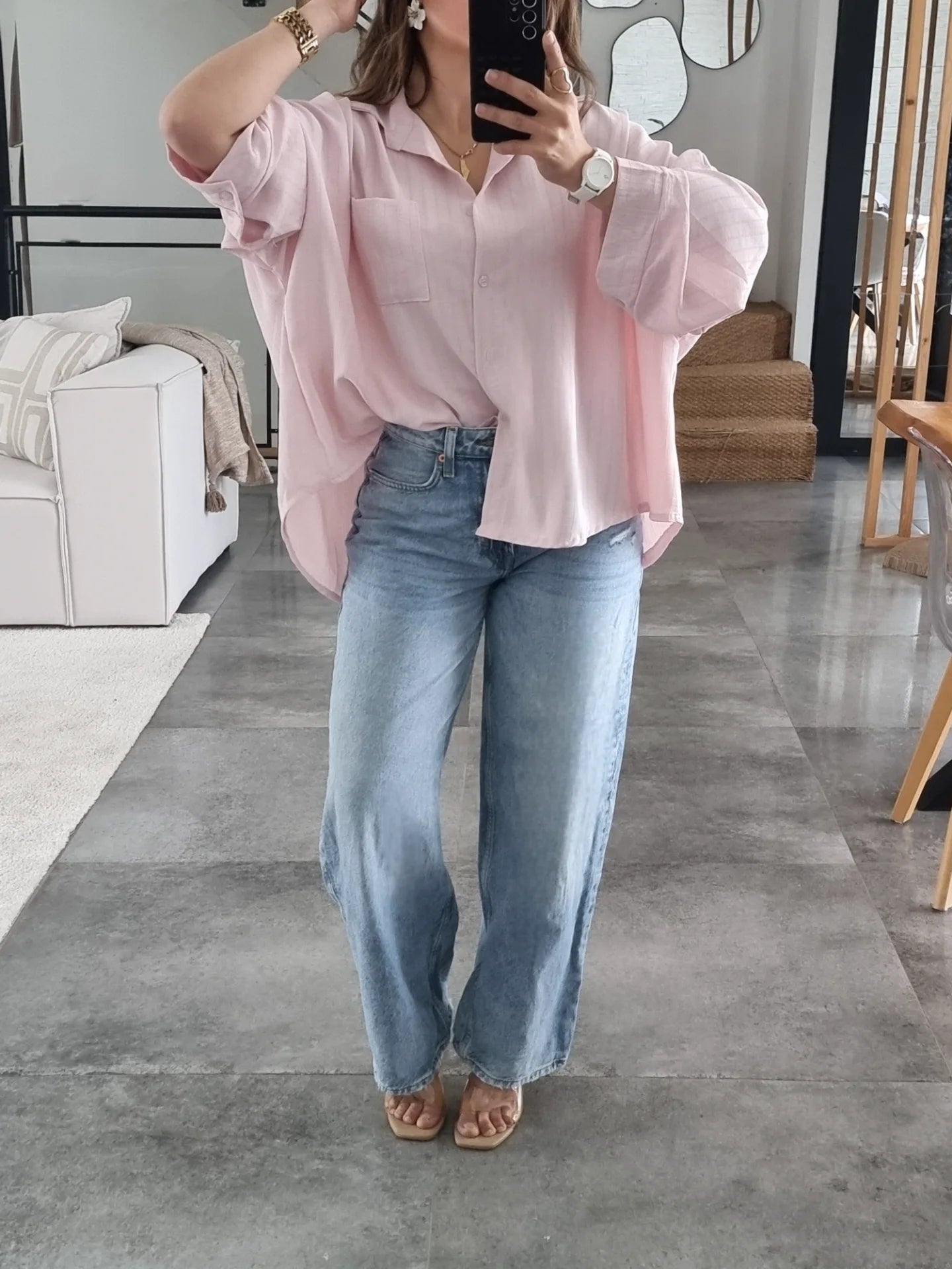 CHEMISE ASYMÉTRIQUE OVERSIZE NOIRE