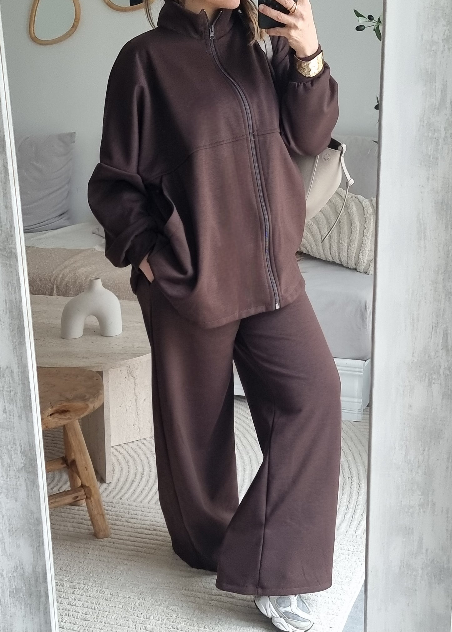 SURVÊTEMENT MOLLETONNÉ À ZIP CHOCO