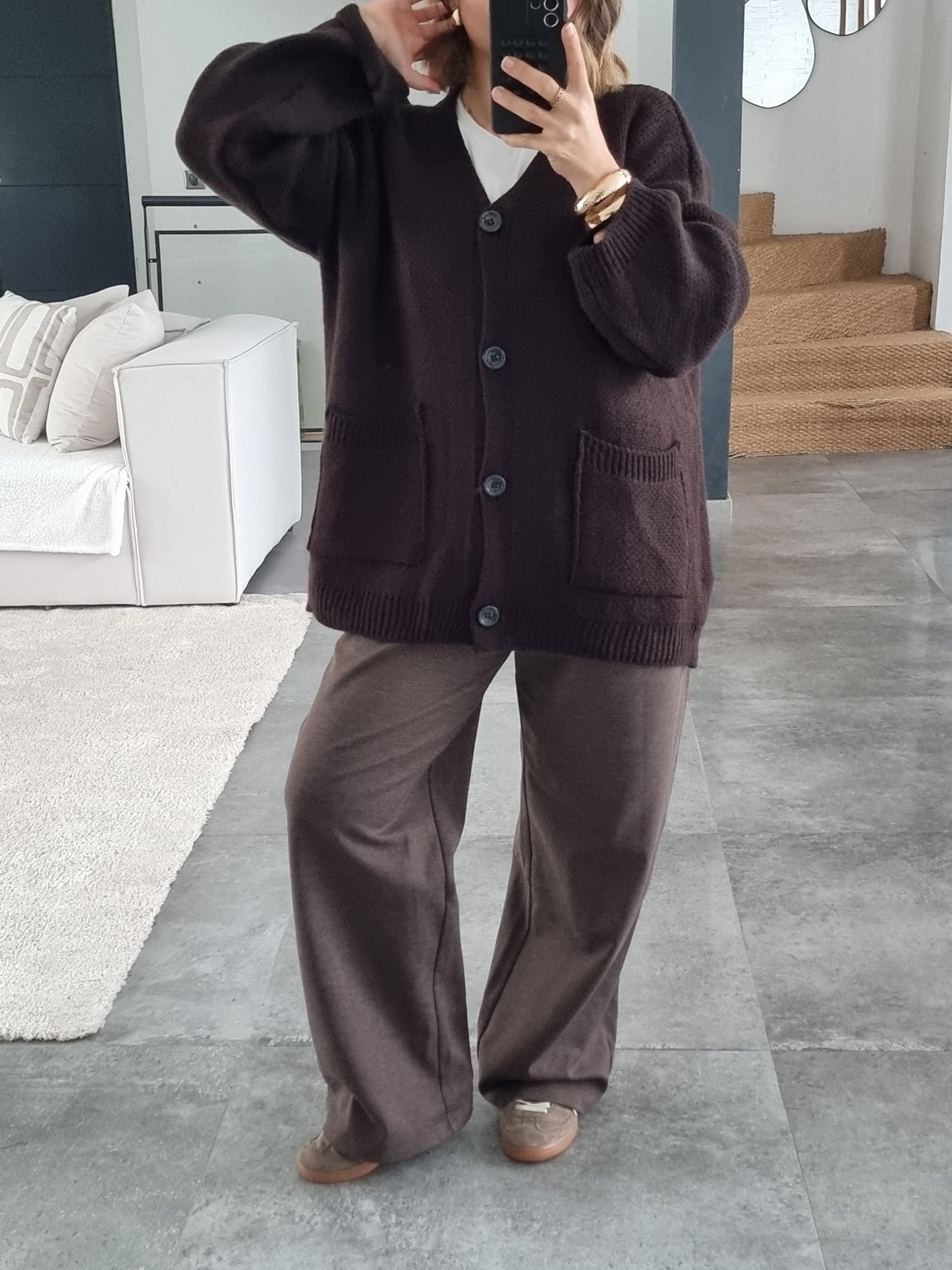 CARDIGAN MAILLE CHOCO